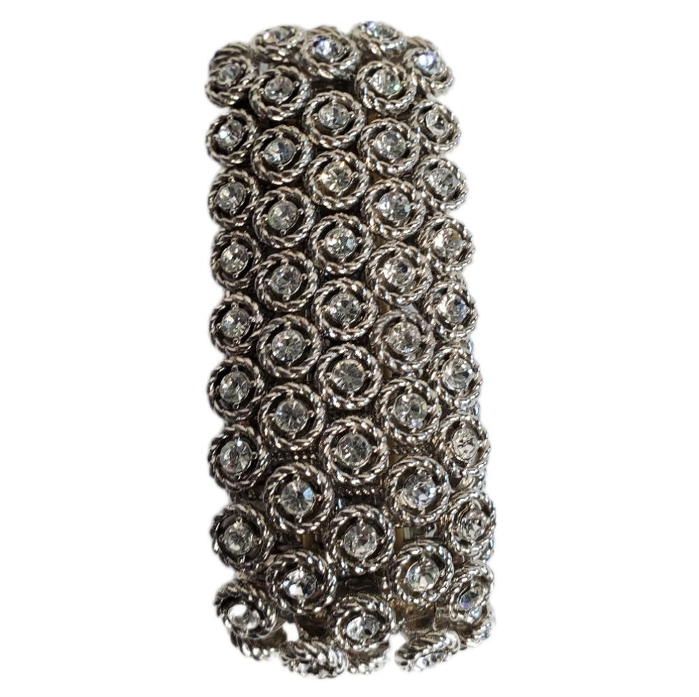 Crystal Stretch Flex Elastic Statement Bracelet - image 3